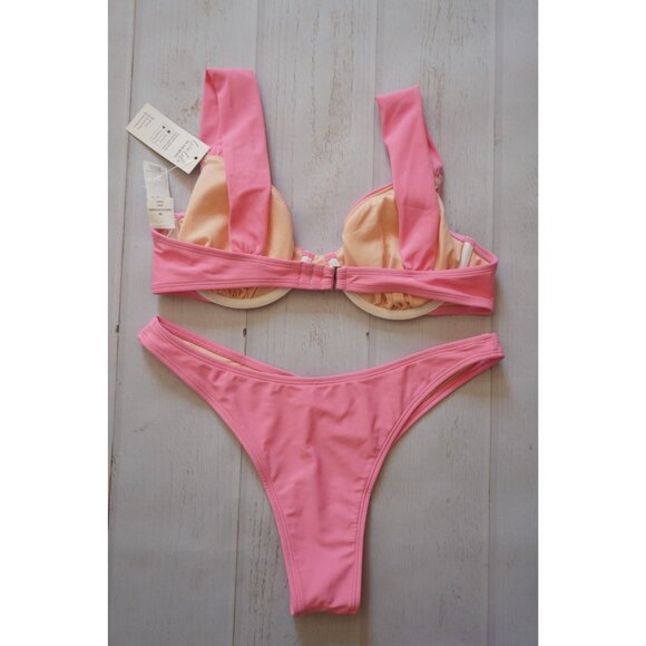 Cupshe X STASSIE Oasis Underwire Top & Cheeky Hipster Bikini Set - Size M, NWT - Picture 9 of 9